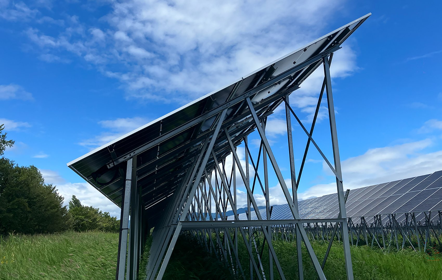 写真2：太陽光パネル（架台）